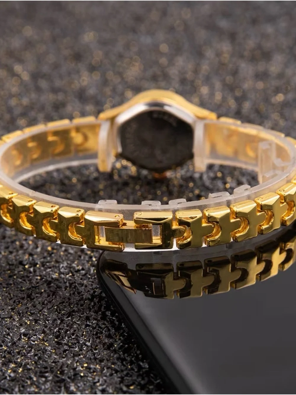 Gold-Tone Women's Bracelet Watch by Chaoyada
